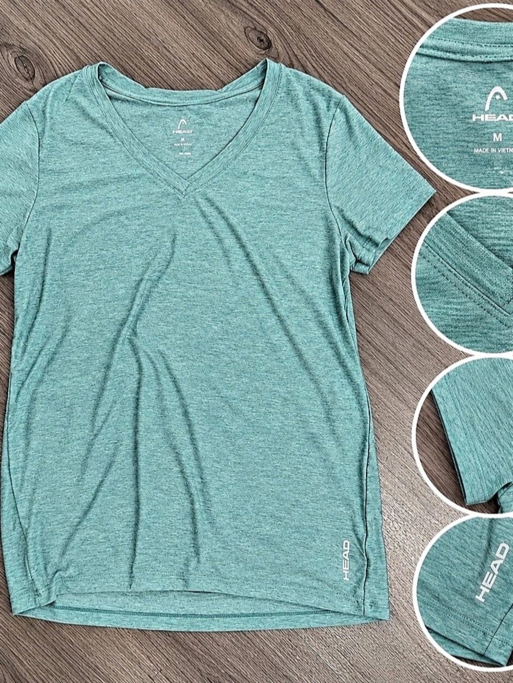 HEAD Women's V-Neck Athletic Tee Size Medium